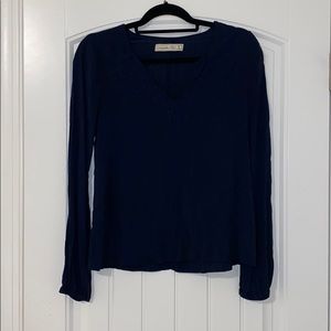 Long sleeve Navy Blouse